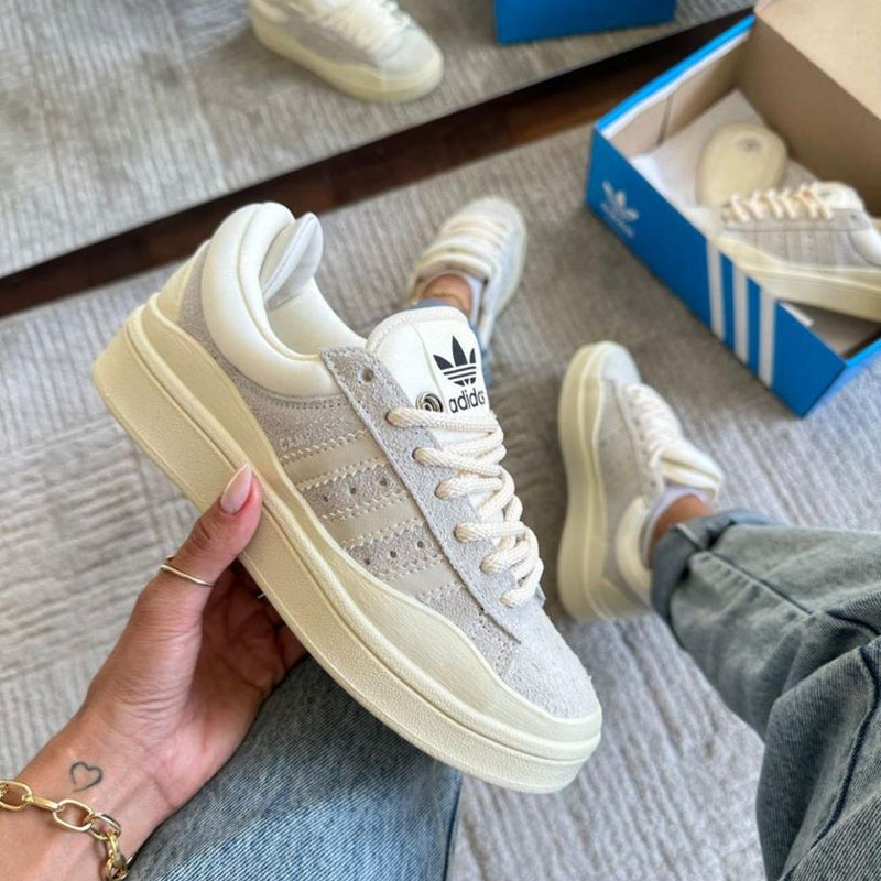Tênis Adidas Campus bad bunny - cinza/branco